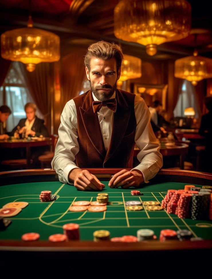 Live Roulette dealer dan roda permainan